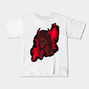 Devil girl (background) Kids T-Shirt